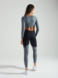 COCOCH ACTIVEWEAR WEBSHO0P, FUSO REGULAR-WAIST TWICE 7/8 LEGGING IN GREY